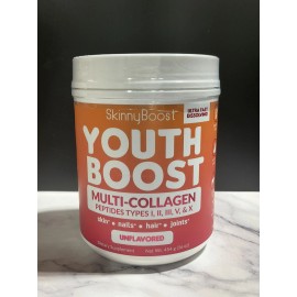 SkinnyBoost Youth Multi Collagen Peptides Type I II III V & X - Unflavored