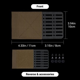 MiOYOOW Molle Extension Panel, Tactical Side Hook Looped Panel, Vest Cummerbund Extension Wing for Vests Chest Rigs Backpacks Tactical Pouches