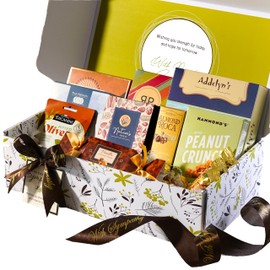 Broadway Basketeers Sympathy Gift Box - Deluxe Gourmet Delight - Kosher Sympathy Food Baskets for Delivery - Care Package Box of Assorted Snacks for Bereavement, Loss, Funeral, or Shiva