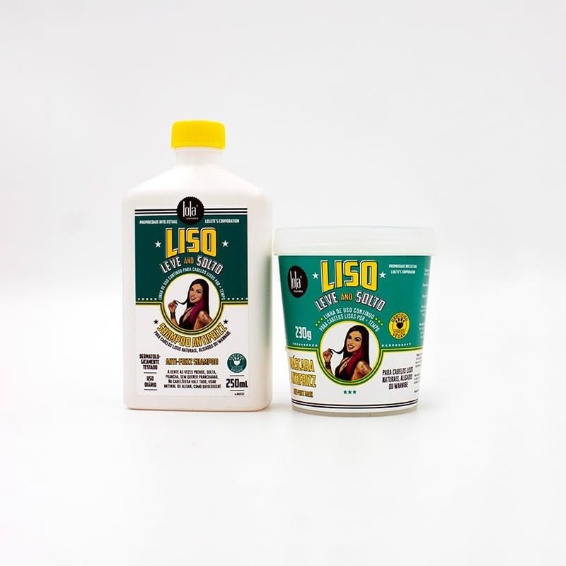 Liso Leve and Solto kit Lola Cosmetics - Shampoo Antifrizz