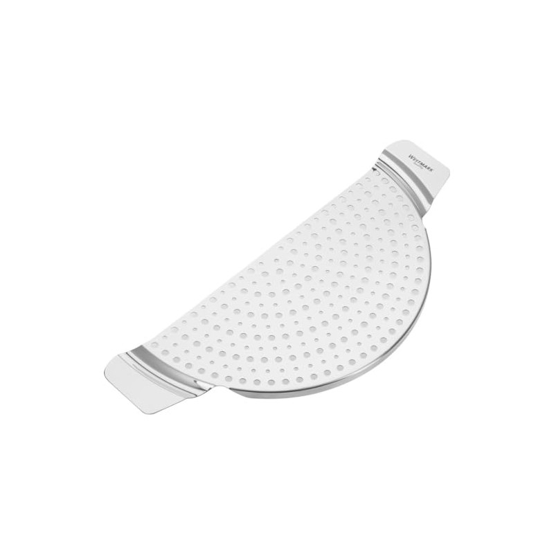 Westmark Abgießhilfe mit Griffen, Rostfreier Edelstahl, für Töpfe bis Ø