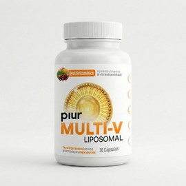 Piur Multi V Multivitamínico Liposomal para Mujer - 30 Capsulas - Vitaminas, Complejo B y Minerales | Alta Absorción y Biodisponibilidad