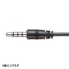 Sanwa Supply MM-HS401BK Headset 3.5mm Mini Plug (4 Poles), Binaural