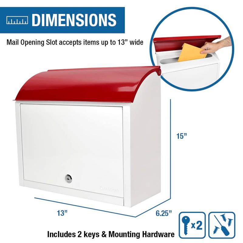 Barska Wall Mount Multi-Purpose Locking Mail Suggestion Drop Box with