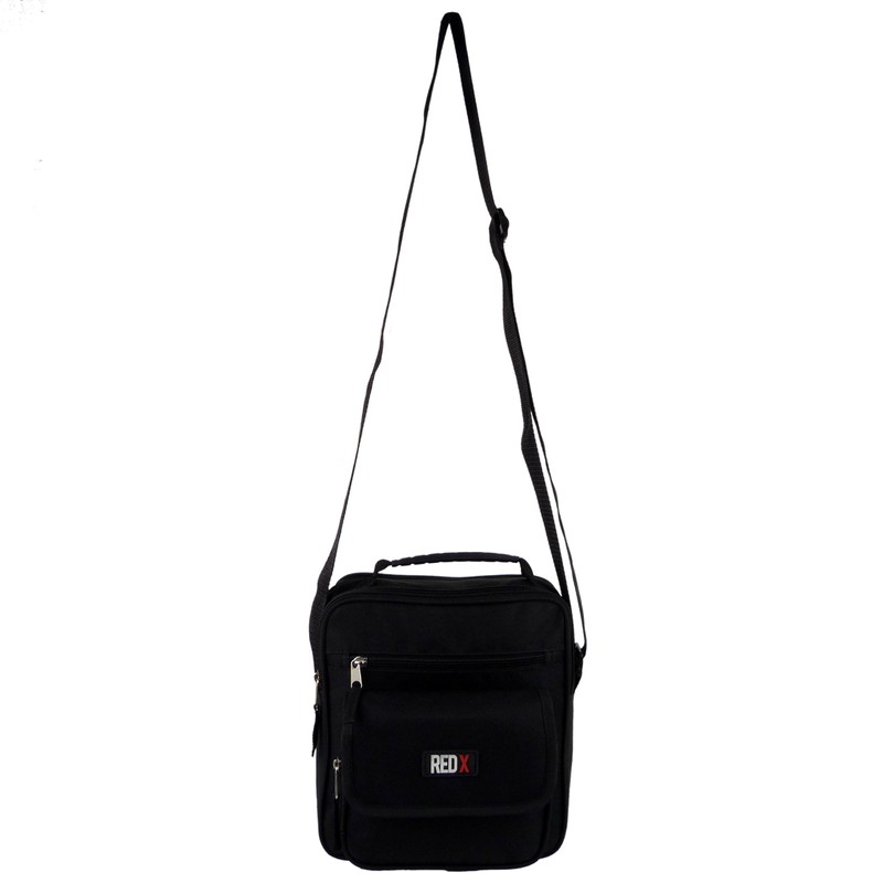 RED X Black Medium Mens Ladies Canvas Cross Body Messenger