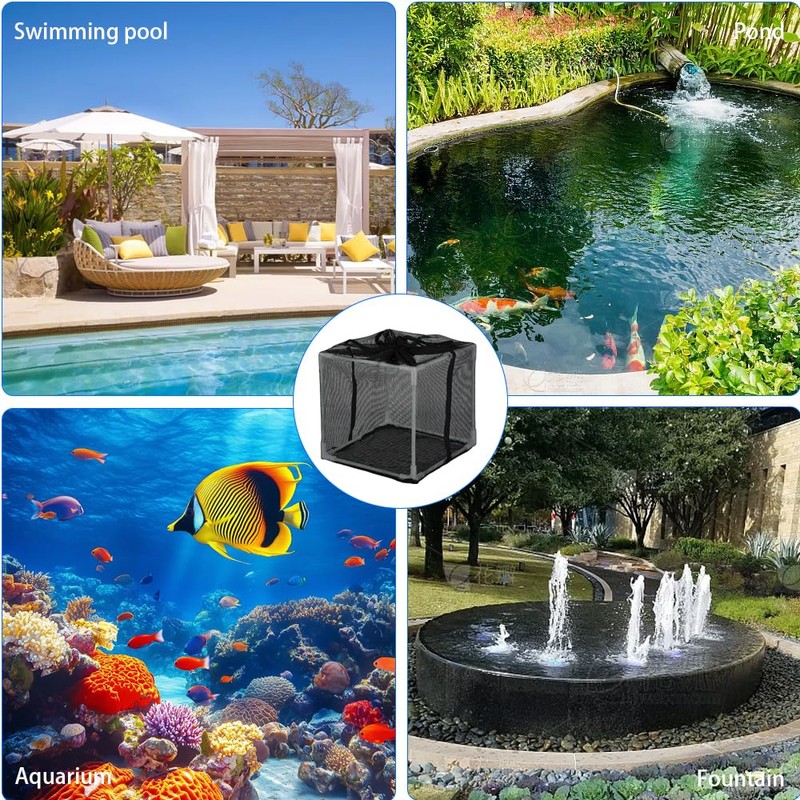 Pond Filter Box, Pond Filter Bag, Cover Anti-Clogging Cube Water