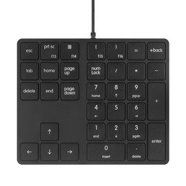 Qisan - Teclado numérico de 34 teclas (30%) mini teclado multifuncional con números con cable negro Magicforce | Almohadilla numérica para computadora portátil | Teclado para juegos para PC |