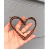 Heart Wreath Rustic Style for Vine Decor Weddings, Baby Shower,