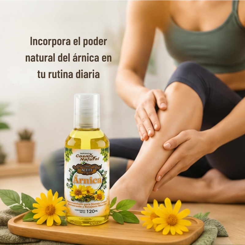 Aceite Corporal de Árnica Cosmo Natural, Bienestar y Descanso Muscular