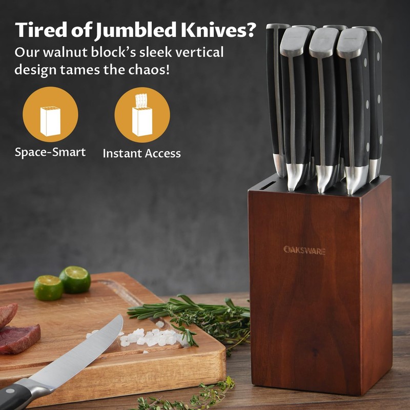Steak Knives Set of 8, 5 Inch Non Serrated Steak