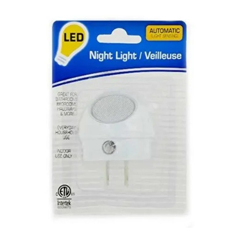 Intertek 4 Night Light LED White..Plug in with Auto Sensor