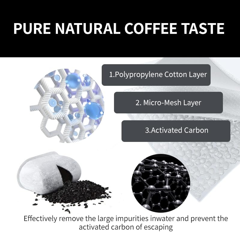 PUZZLEQ 10 Pack Water Filter Inserts for Ninja Luxe Café