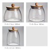 HOOPZOZA Glass Jar with Airtight Bamboo Lid Glass Food Storage