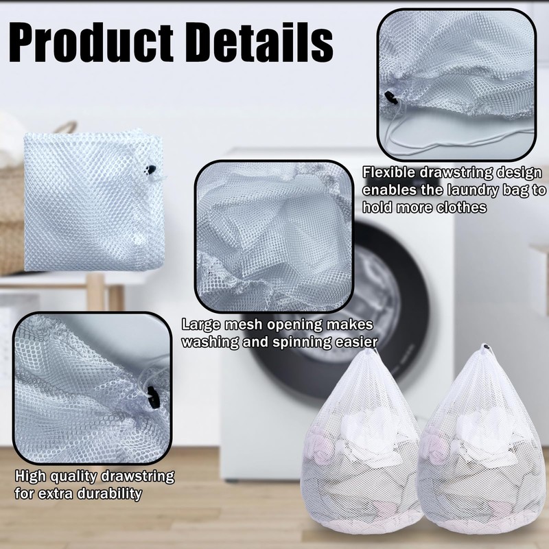 Laundry Net Large 2 Pieces for Washing Machine Large Mesh