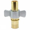 1" NPT Brass Wet Line Wing Nut Hydraulic Quick Disconnect