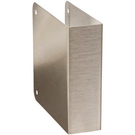 Don-Jo 70-CW 22 Gauge Stainless Steel Blank Wrap-Around Plate with Trim Screw, Satin Stainless Steel Finish, 4-1/4" Width x 4-1/2" Height