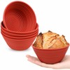 Webake 5 Inch Silicone Mini Banneton Bread Proofing Basket, 6Pcs