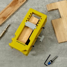 Foppla Door Hinge Jig,Door Hinge Installation Kit,Sturdy Door Hinge Router Template Cabinet,Door Hinge Mounting Jig,Door Hinge Mortiser for Hinge Installation(Mixed Color)