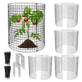 15 PCS Round Plant Protector from Animals, 5 Pack 12'' x 12'' Metal Plant Cages， Metal Mesh to Keep Animals Out, Garden Protection Bunny Barricades, Wire Plant Protectors for Rabbits Chicken Duck