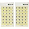 A-One 08090-2P Special Label Alphabet White Round 0.3 inch (9