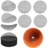 ZNBSIXP 100-Pack 2-Inch Round Plant Pot Mesh Hole,Durable & Reusable