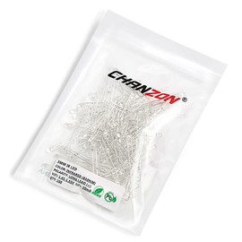 CHANZON 100 pcs 3mm Infrared Ray IR 850nm Emitter LED Diode Lights (Clear Transparent Round Lens DC 1.4V-1.6V 20mA) Lighting Bulb Lamps Electronics Components Indicator Light Emitting Diodes