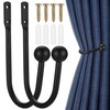 XxinXrongMetal Curtain Holdbacks, 2 Pcs Curtain Drapery Holdbacks, Curtain Tieback