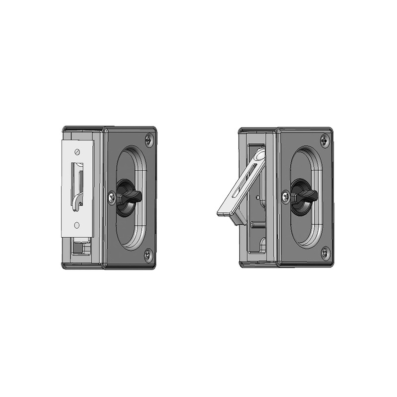 Prime-Line N 7368 Pocket Door Privacy Lock with Pull -