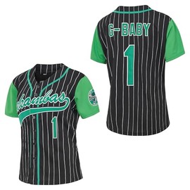 Kekambas Women Dewayne Warren Jarius 'G-Baby' Jerseys Evans 1 Hardball Womens Movie Baseball Jersey Stitched Black L