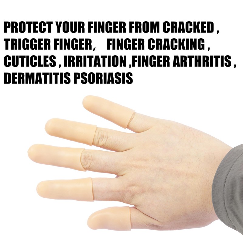 Gel Finger Cots,20 Pcs Silicone Finger Protectors Covers,Finger Caps Finger