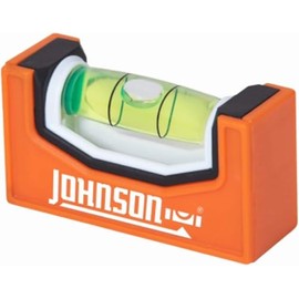 Johnson Level & Tool 1721P Nivel de bolsillo magnético, fácil legibilidad, compacto, naranja, 1 nivel