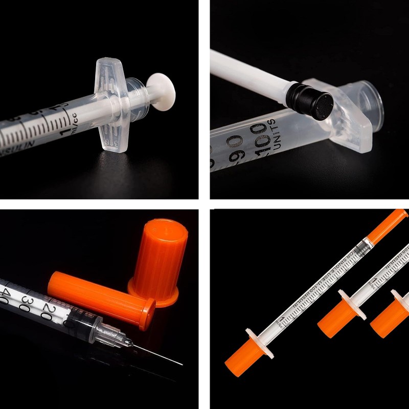 Hautllaif 50 pack 1ml 31G 0.3x13mm Plastic Multiple Uses Measuring