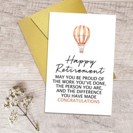 Happy Retirement Card for Men Women, Retirement Card for Him Her, Congratulations Retiring Card for Boss Coworker Teacher Doctor Police, May You Be Proud Of The Work You've Done