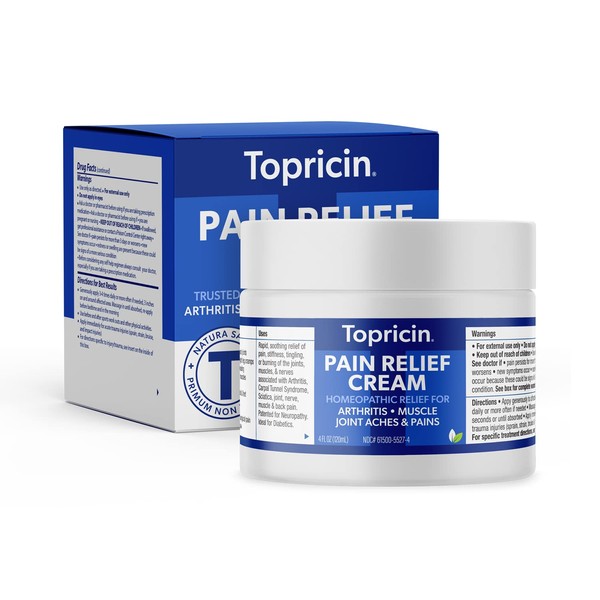 Topricin Pain Relief Cream (4 oz) Fast Acting Pain Relieving Rub