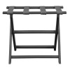 Homeroots Earth Friendly Dark Gray Folding Luggage Rack With Gray