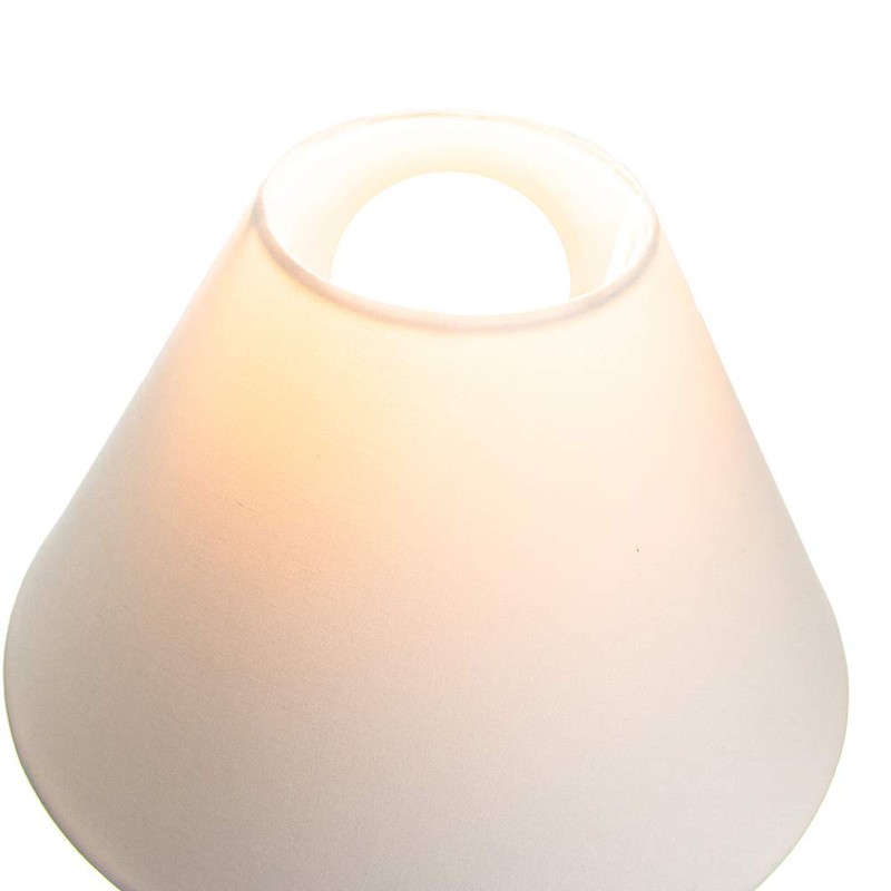 Traditional 14" Cream Cotton Coolie Lampshade Suitable for Table Lamp