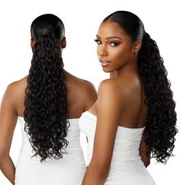 Sensationnel Lulu Pony Wrap - high heat synthetic yaki pony tail or up do wig piece - LULU PONY Wrap 3 (1 JETBLACK)