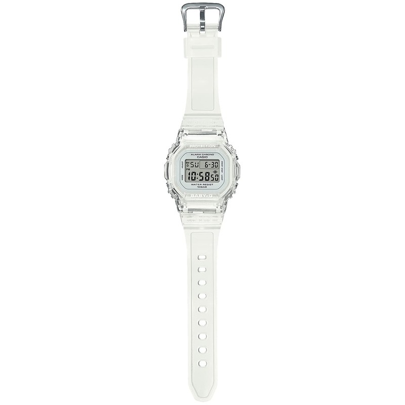 Casio BGD-565S-7JF Women's Skeleton Wristwatch, white skeleton, Compact size, water
