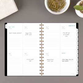 AT-A-GLANCE 2025 Planner, Weekly & Monthly, 5-1/2" x 8-1/2", Small, Signature Lite, Black (YP200L0525)