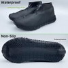 LSDWL Waterproof Shoe Covers with Zipper,Reusable Silicone Rain Overshoes for