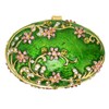 Hand Painted Flower Trinket Box Classic Realistic Detail Hinged Jewelry