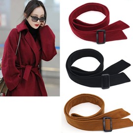 Diarypiece Buckle Free Belt, Comfortable Wool Belt for Men and Women, Adult, black