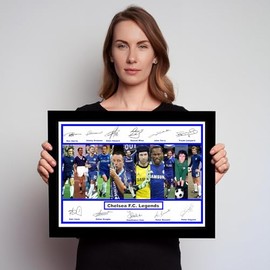 Stunning Quality Chelsea F.C. Legends Signed/Autographed Print (A3 Print Only)