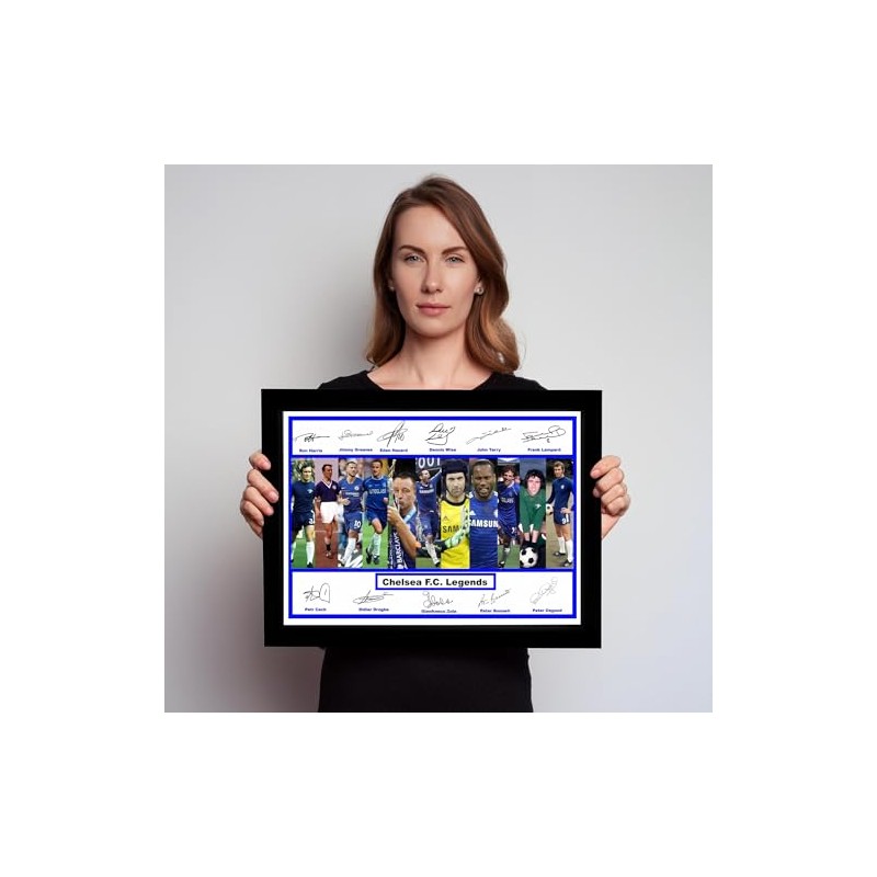 Stunning Quality Chelsea F.C. Legends Signed/Autographed Print (A3 Print Only)