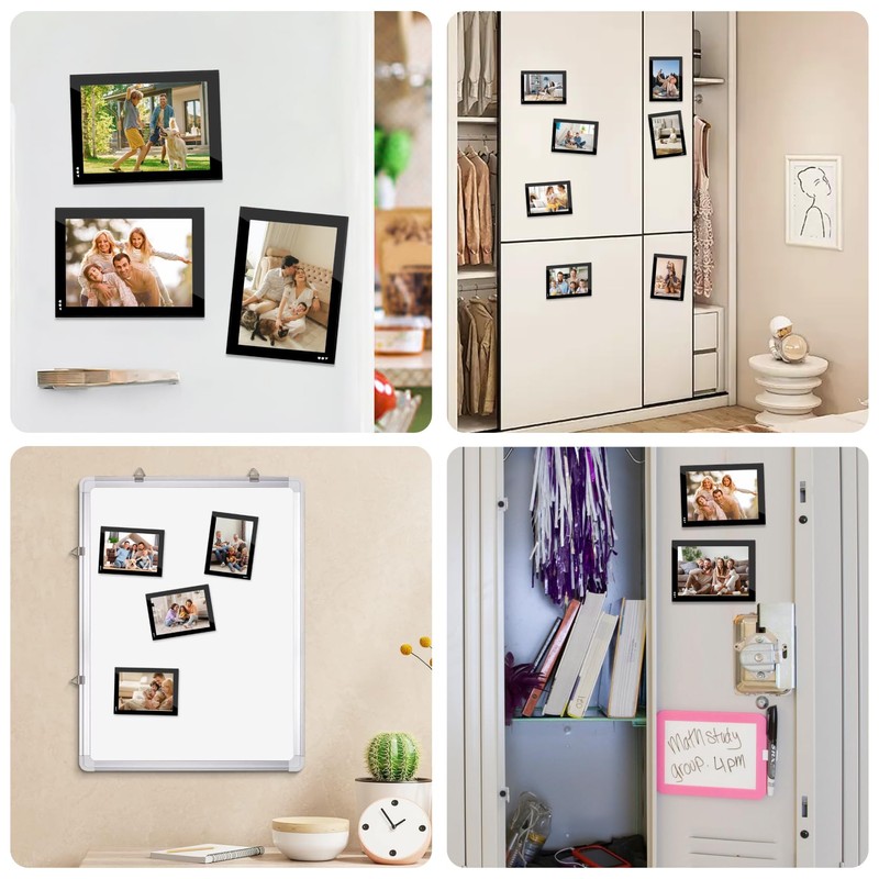 Magnetic Picture Frames 4x6, Fridge Magnets, DIY Photo Frame, 10