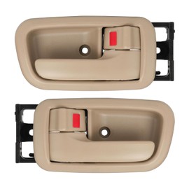 SOEKAVIA Interior Door Handles with Bezel Fit for Toyota Tundra 2000 2001 2002 2003 2004 2005 2006 Replacement for 692070C010B1 692080C010B1 81290 81294 Left Driver Right Passenger Door Handle (Beige)