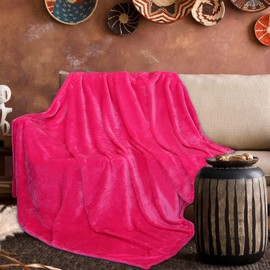 cagulax Warm Blanket Pink Soft Fleece Blankets Throw Blankets for Bed