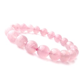 [SION] Natural Stone Power Stone Bracelet, Rose Quartz, Approx. 0.2 inches (6 mm), Stone