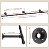 IBUYKE Industrial Pipe Clothes Rack, 61.4 Inch Wall Mounted Clothing