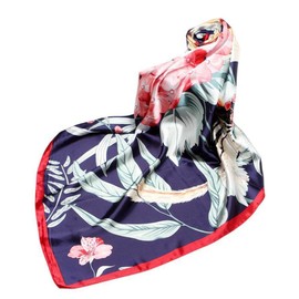 FAIRYGATE Sommerschal Seidentuch Haare Damen Mädchen Kunstseide Schal Quadratischer Seidenschal Halstuch Sanftmütig Haarband Gürtel Weich Elegant Damenschal 78023